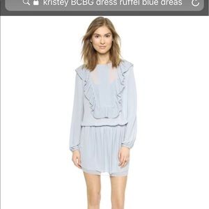 BCGB “Kristen” light blue ruffled dress